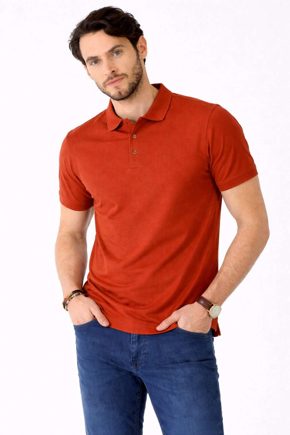 FORMENTİRegular Fit Merserize  Polo Yaka Tişört 6035