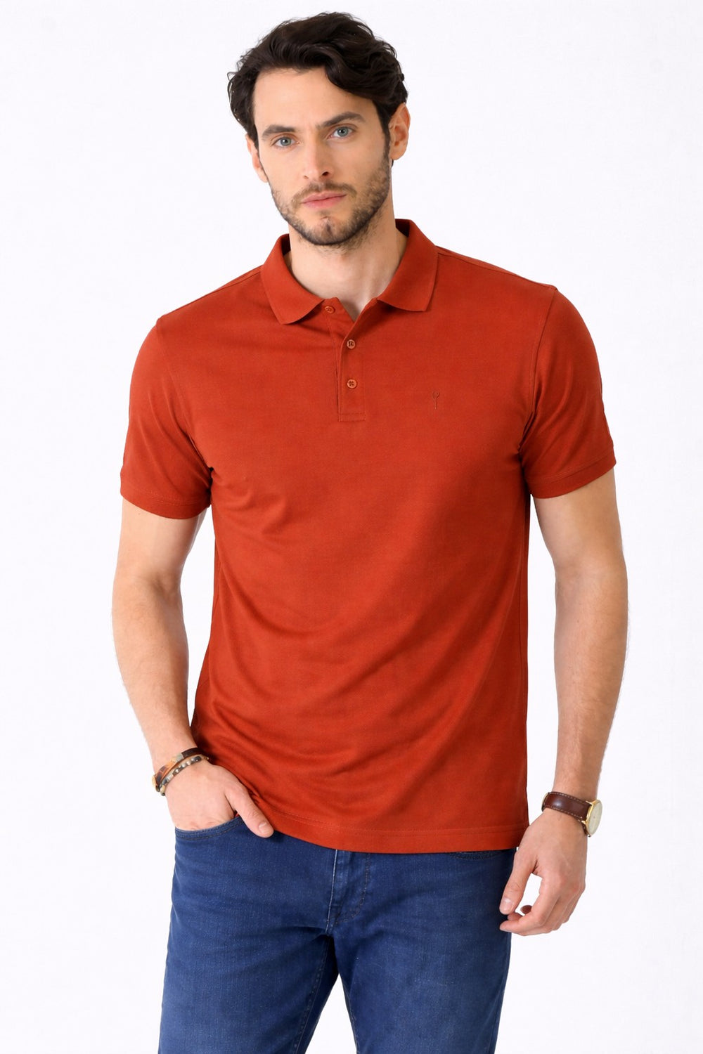 FORMENTİRegular Fit Merserize  Polo Yaka Tişört 6035