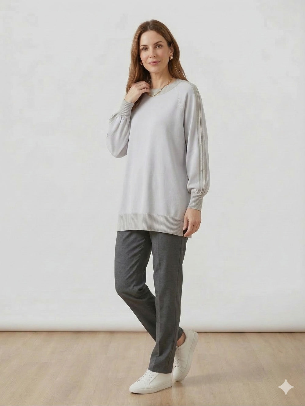 GHİSA  Kol ve Belden Lastik Detaylı Tunik 4321
