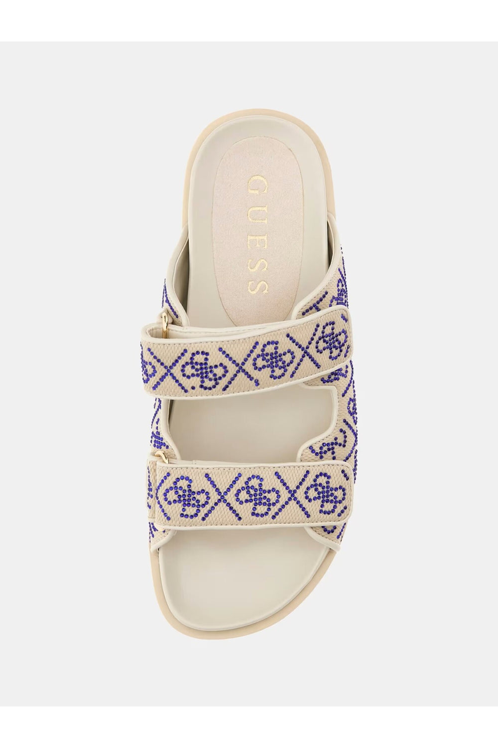 GUESS Fadeliza 4G Taş Logolu Cırt Cırtlı Bayan Terlik FLJFDZFAB19