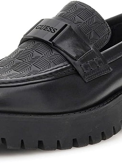 GUESS Gorizia Erkek Siyah Deri Makosen Ayakkabı FMTGORLEL14