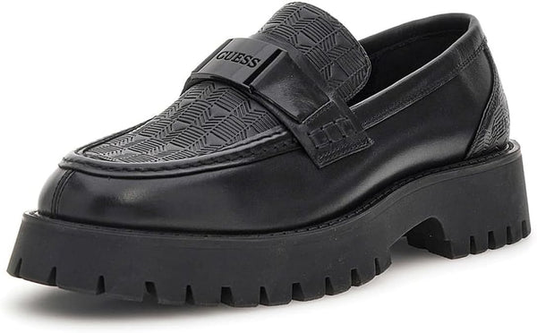 GUESS Gorizia Erkek Siyah Deri Makosen Ayakkabı FMTGORLEL14