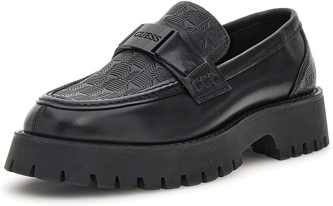 GUESS Gorizia Erkek Siyah Deri Makosen Ayakkabı FMTGORLEL14