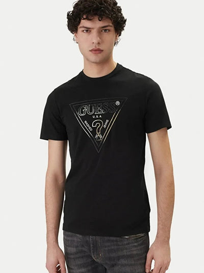 GUESS Bisiklet Yaka Kısa Kollu Üçgen Logolu T-shirt  M6GI11K2992