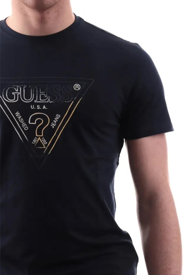 GUESS Bisiklet Yaka Kısa Kollu Üçgen Logolu T-shirt  M6GI11K2992