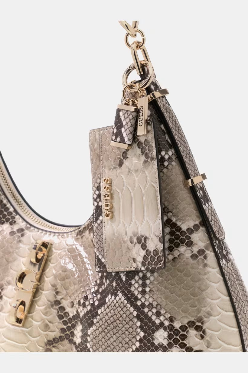 GUESS  Yvonne Animalier Baskılı Hobo Çanta HWKG2329010