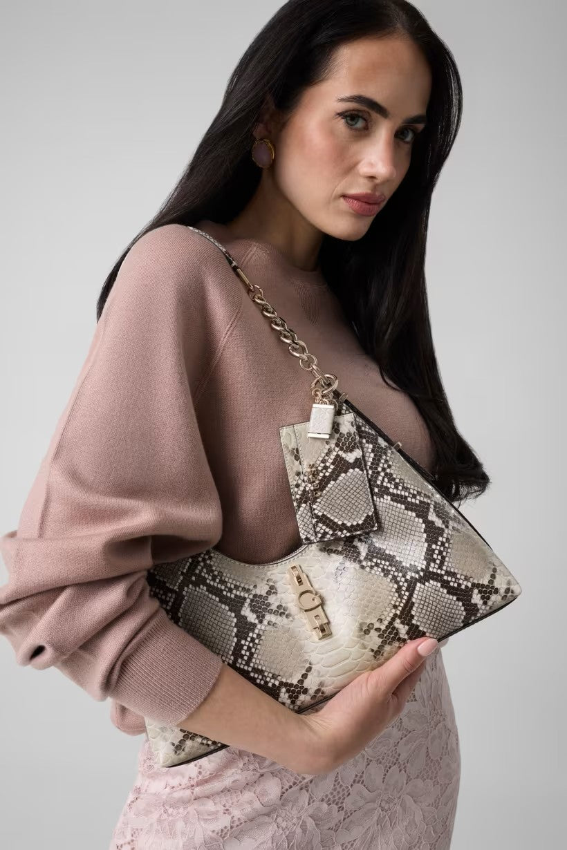 GUESS  Yvonne Animalier Baskılı Hobo Çanta HWKG2329010