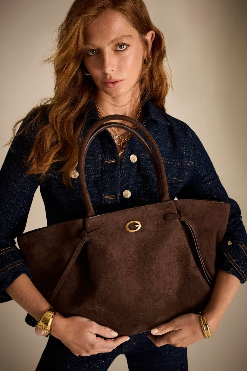 GUESS Allegra Süet Tote ÇANTA HWSG2237230