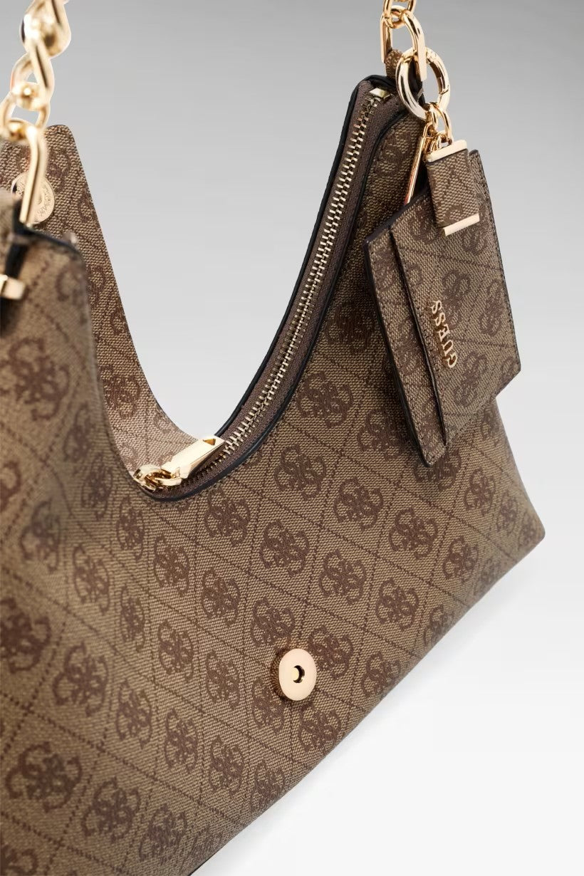 GUESS Yvonne Logo Hobo Çanta HWSG2378010