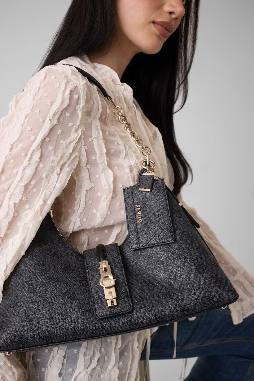 GUESS Yvonne Logo Hobo Çanta HWSG2378010