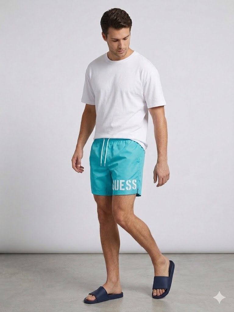 GUESS Erkek Deniz Şortu Mayo F4GT28WG292