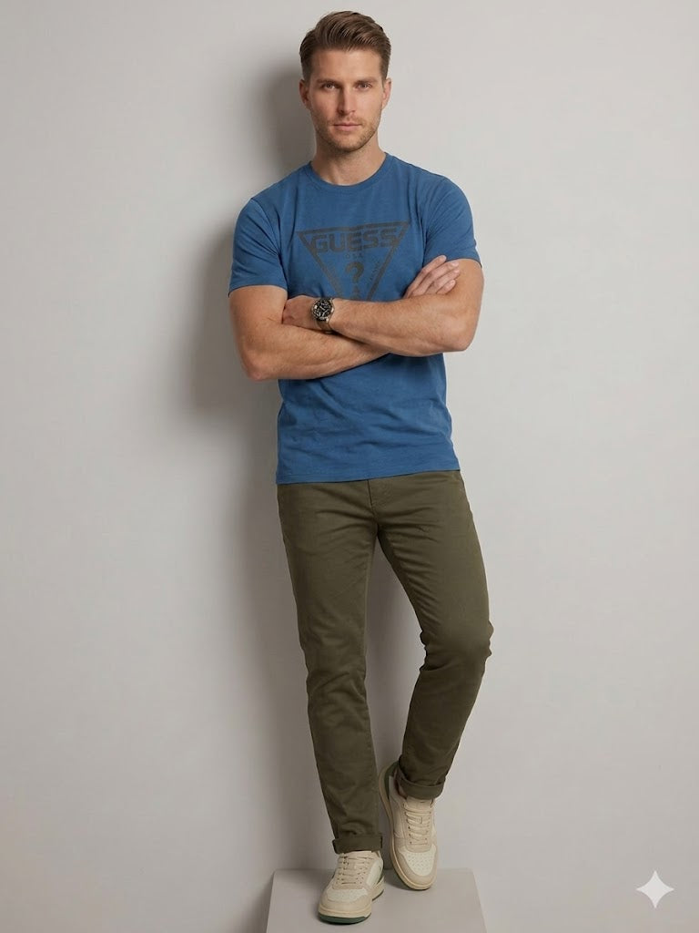 GUESS Erkek Günlük Casual Baskılı T-Shirt Z4YI12I3Z14