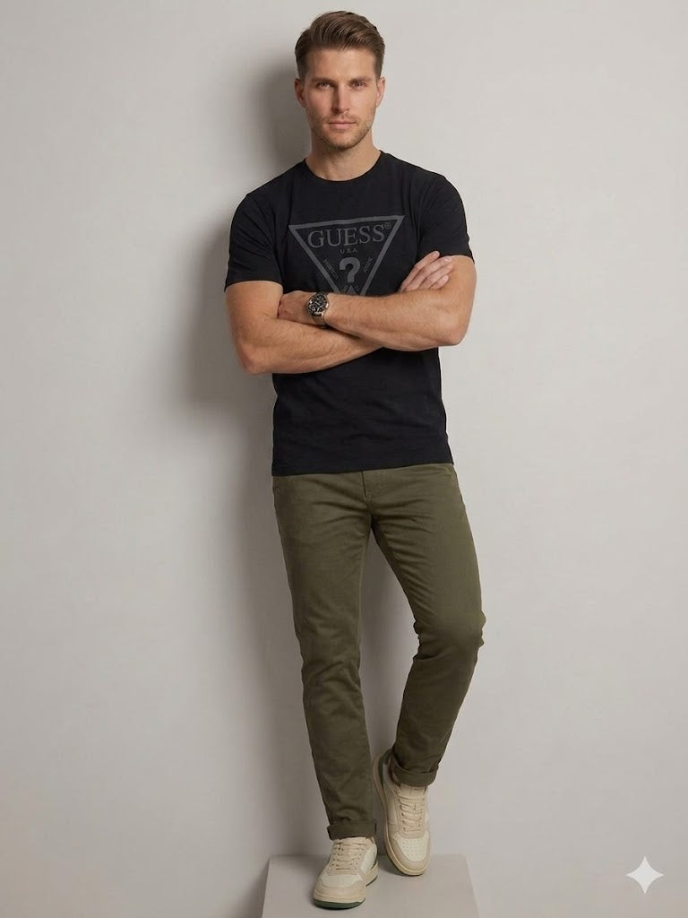 GUESS Erkek Günlük Casual Baskılı T-Shirt Z4YI12I3Z14
