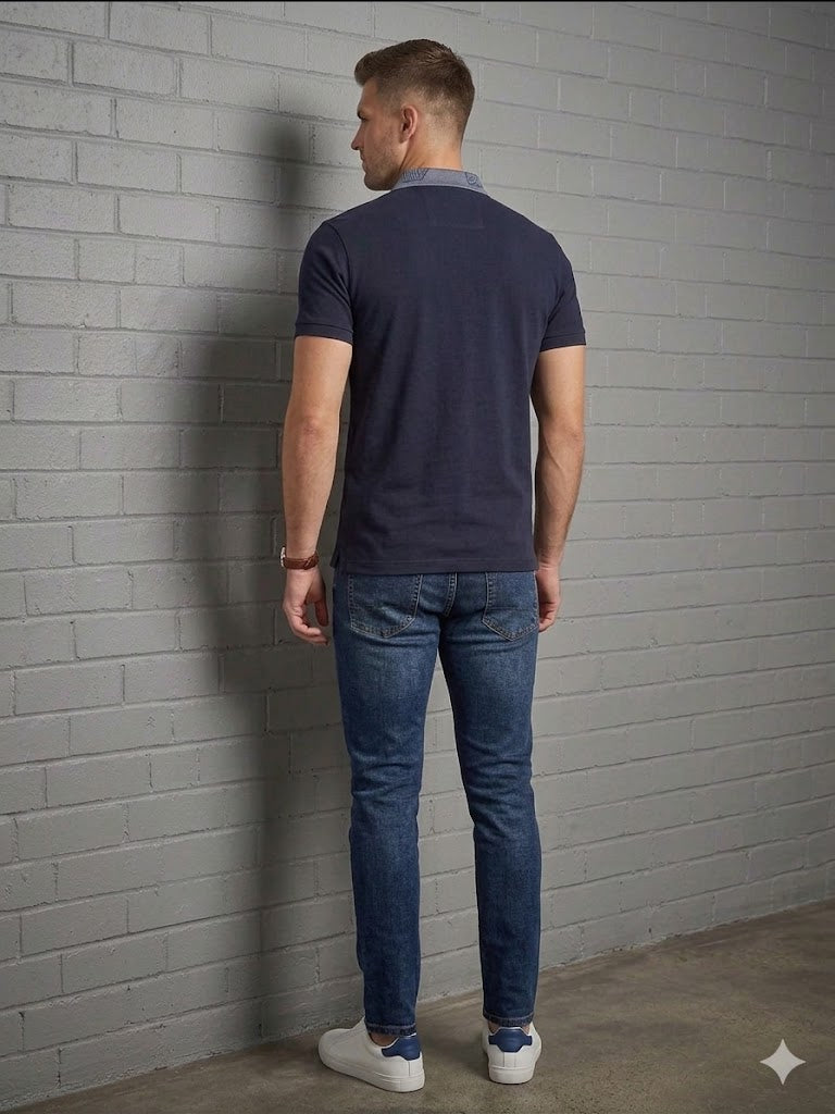 GUESS Erkek Polo Yaka Basic T-Shirt M5GP66J1314