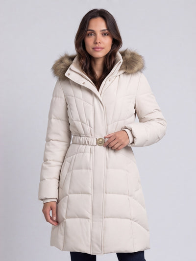 GUESS Orta Boy Beyaz Kuş Tüyü W6BL37W4085
