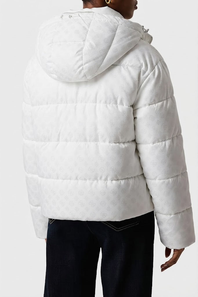GUESS Guess 4G Logolu Fermuarlı Kapüşonlu MontW6BL56W4195