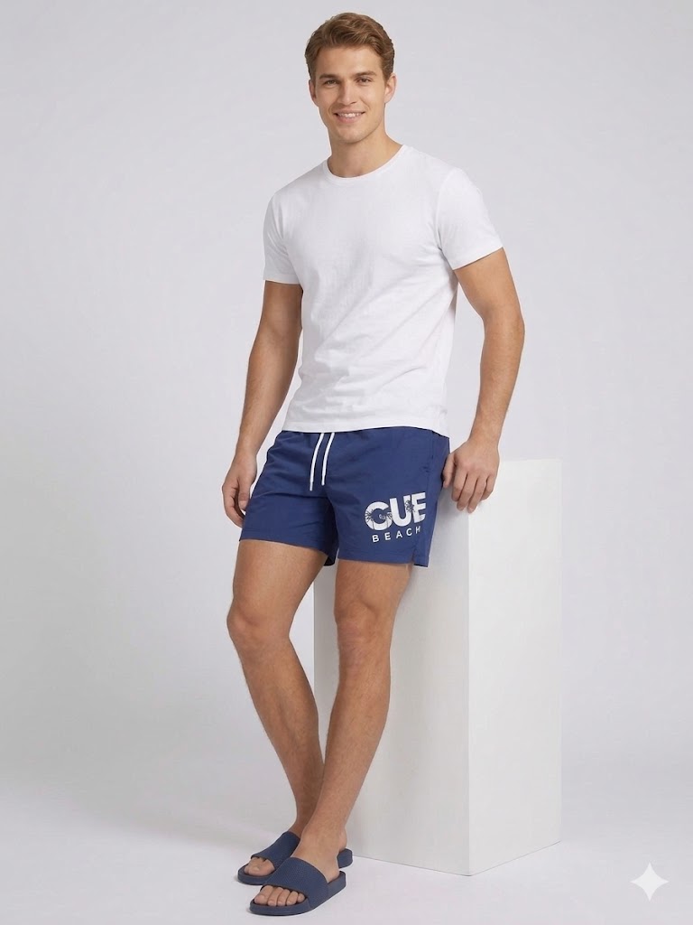 GUESS Beach Erkek Kırmızı Deniz Şortu Mayo F5GT27WG2E2