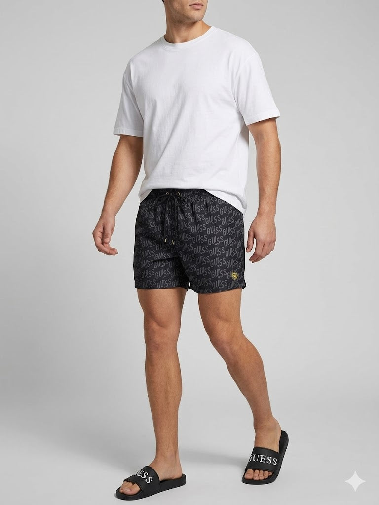 GUESS Baskılı Logo Mayo Şortları F6GT12WG2A2