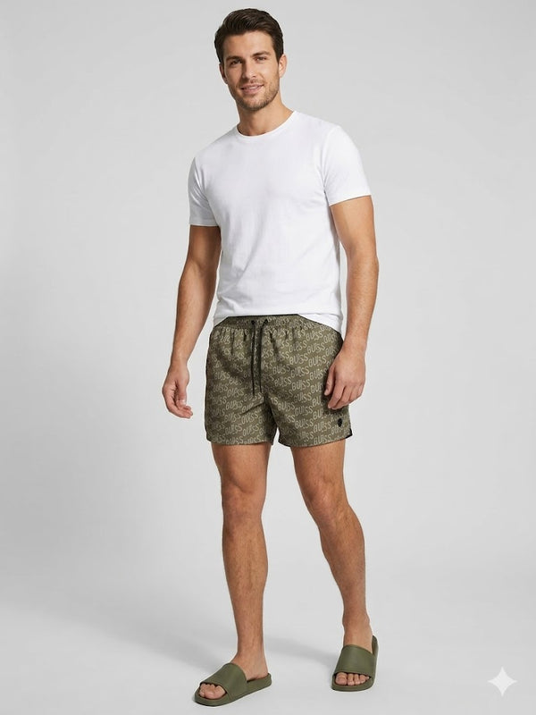 GUESS Baskılı Logo Mayo Şortları F6GT12WG2A2
