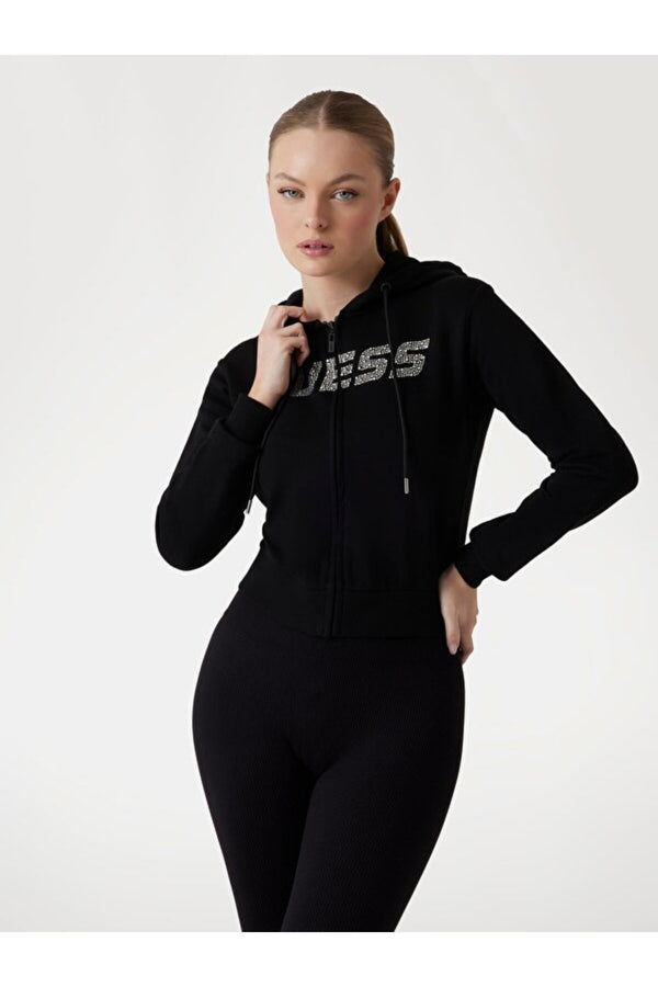 GUESS Fermuar Kapmalı Sweatshırt V5GQ10KCRP0
