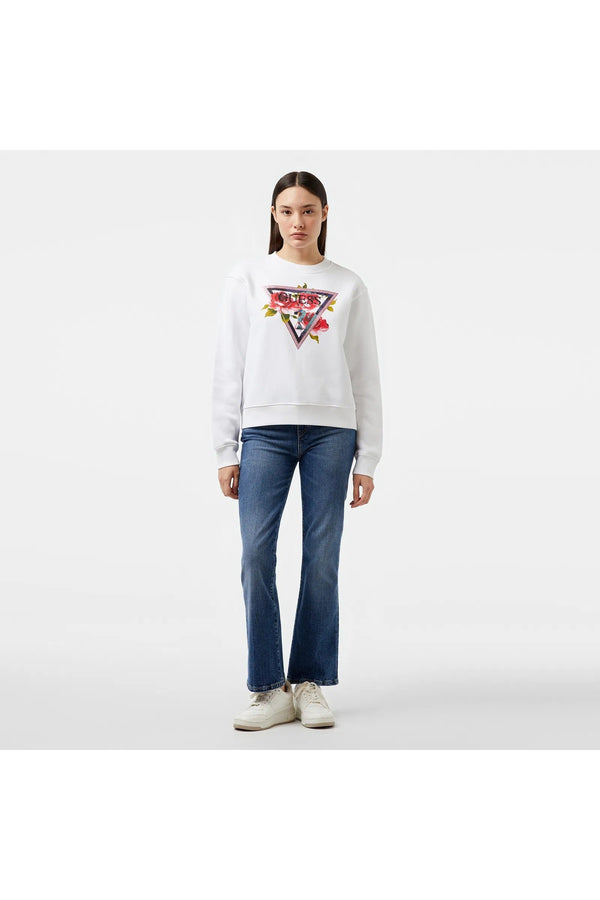 GUESS Triangle logo detaylı Sweatshırt W4YQ26K9Z21