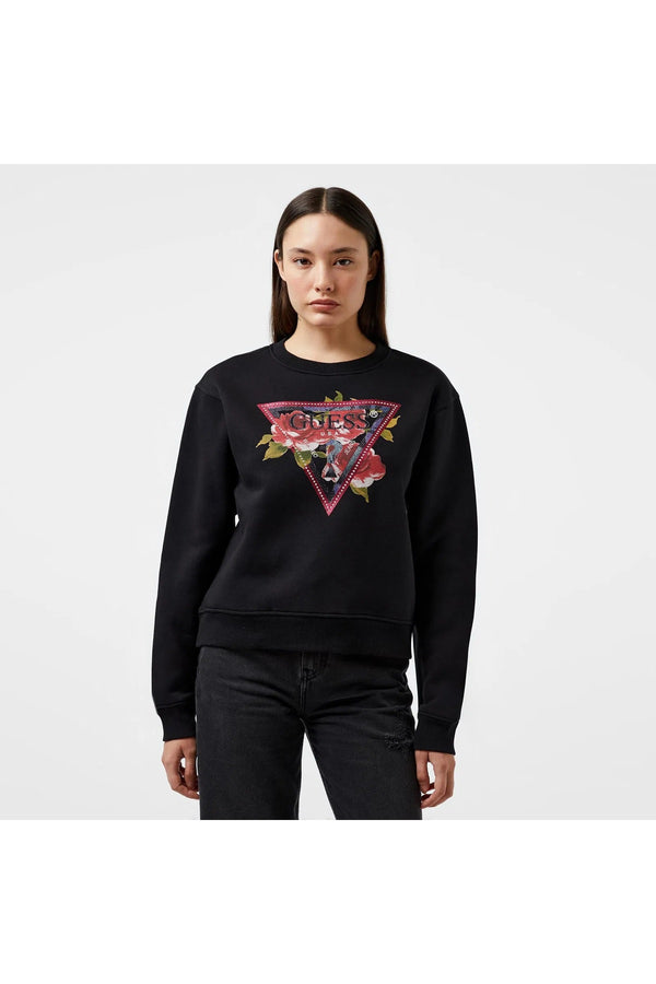 GUESS Triangle logo detaylı Sweatshırt W4YQ26K9Z21