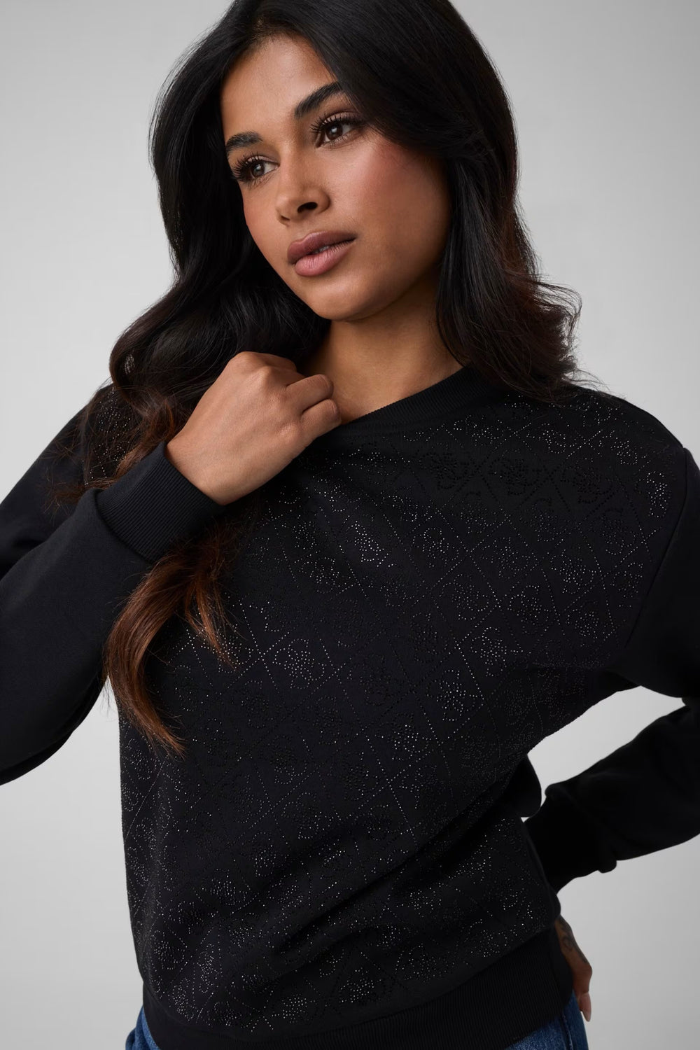 GUESS Tamamı 4G Logolu Sweatshirt  W6BQ14K6060