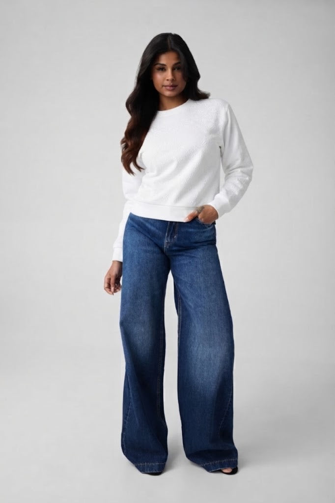 GUESS Tamamı 4G Logolu Sweatshirt  W6BQ14K6060