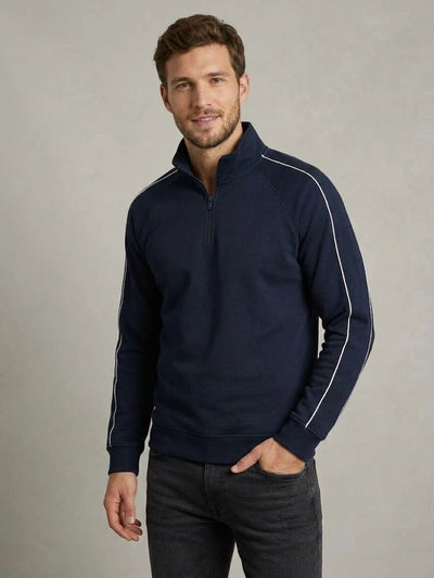 GUESS Fermuarlı Yüksek Yakalı Pamuk Karışımlı Sweatshirt Z6BQ10K6551