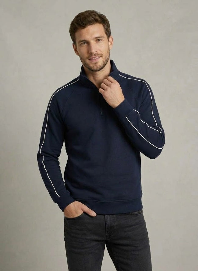 GUESS Fermuarlı Yüksek Yakalı Pamuk Karışımlı Sweatshirt Z6BQ10K6551