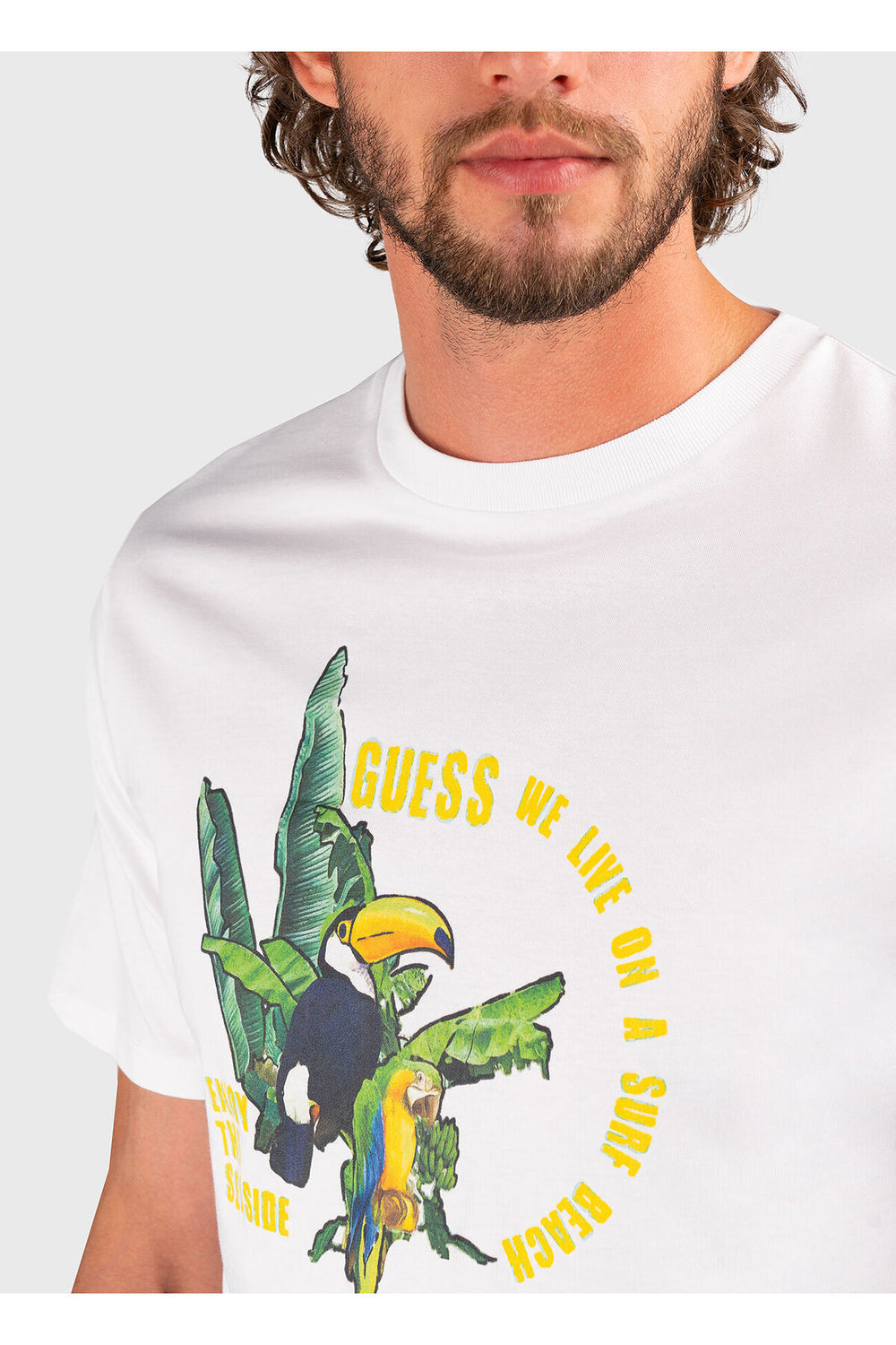GUESS Kontrast Desenli T-Shirt F4GI08I3Z11