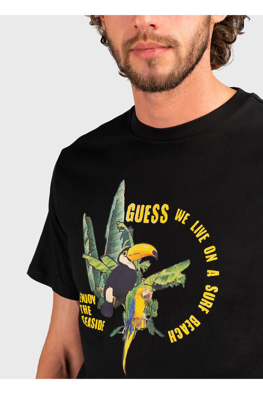 GUESS Kontrast Desenli T-Shirt F4GI08I3Z11