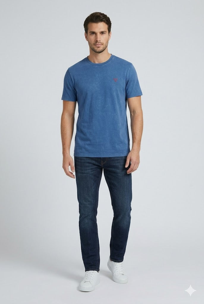GUESS Erkek Bisiklet Yaka Kısa Kollu Basic T-Shirt F4GI09KA260