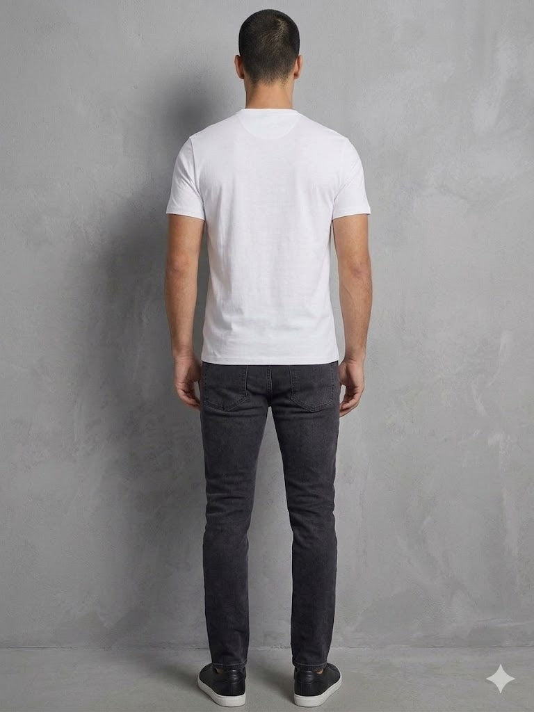 GUESS Erkek Bisiklet Yaka Yazı Baskılı Kısa Kollu Tişört M4GI27J1314