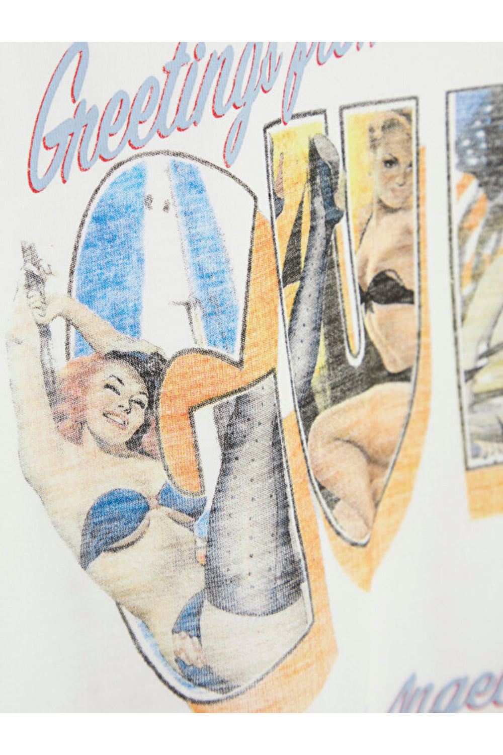 GUESS Bisiklet Yaka Baskılı T-Shirt M4GI44KC6U1