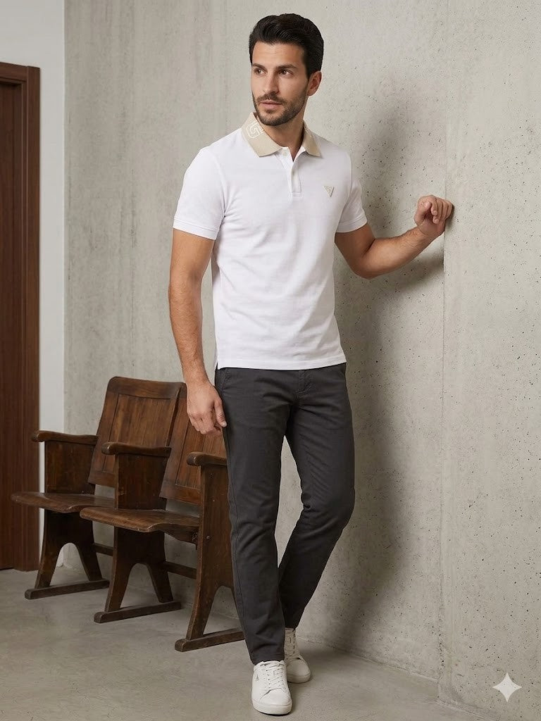 GUESS Erkek Polo Yaka Basic T-Shirt M5GP66J1314