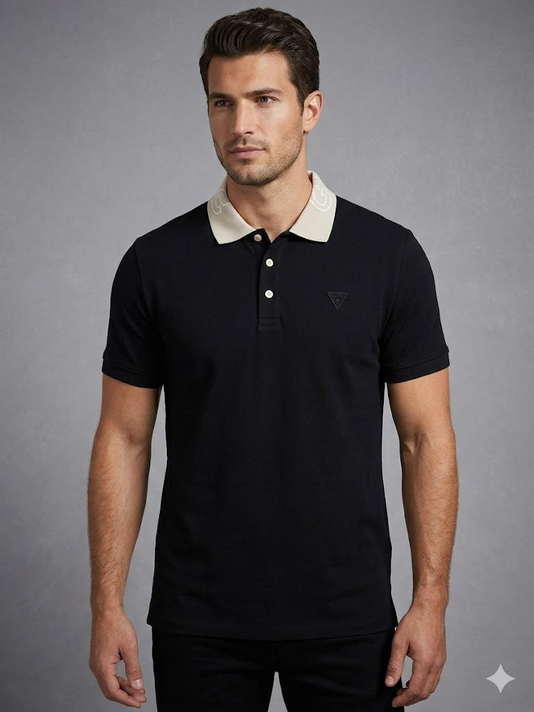GUESS Erkek Polo Yaka Basic T-Shirt M5GP66J1314