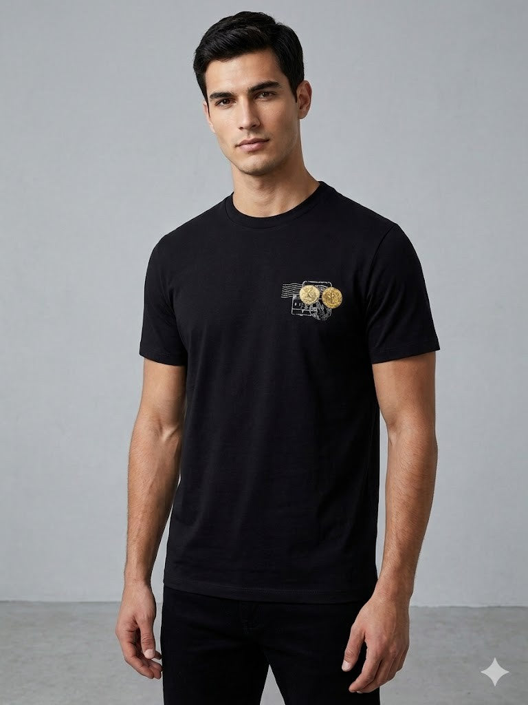 GUESS Erkek Modern Kesim Bisiklet Yaka T-Shirt M6GI37K3318