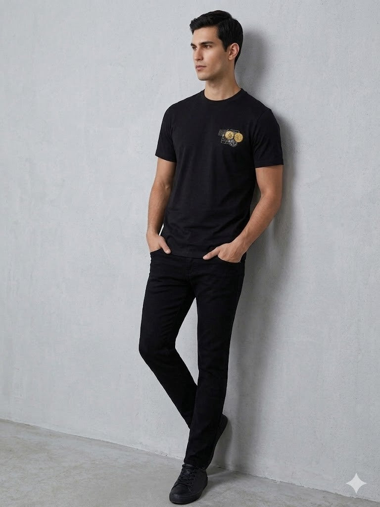 GUESS Erkek Modern Kesim Bisiklet Yaka T-Shirt M6GI37K3318