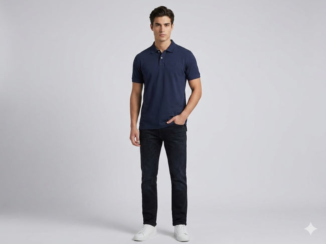 GUESS Erkek Polo Yaka Kısa Kollu Basic T-Shirt M6GP18K3086