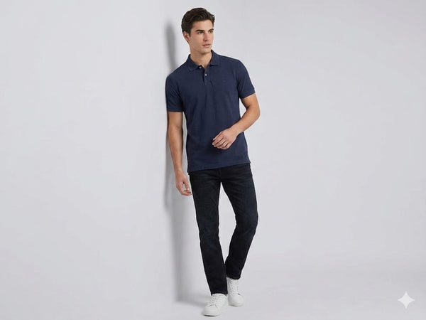 GUESS Erkek Polo Yaka Kısa Kollu Basic T-Shirt M6GP18K3086