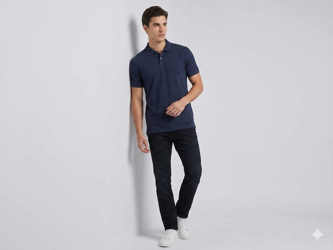 GUESS Erkek Polo Yaka Kısa Kollu Basic T-Shirt M6GP18K3086