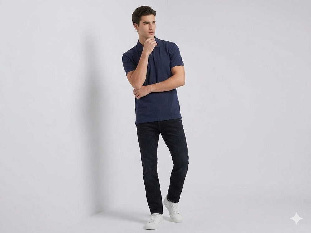 GUESS Erkek Polo Yaka Kısa Kollu Basic T-Shirt M6GP18K3086
