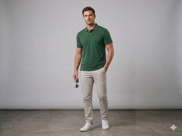 GUESS Polo Yaka Kısa Kollu Basic T-Shirt M6GP18K3086