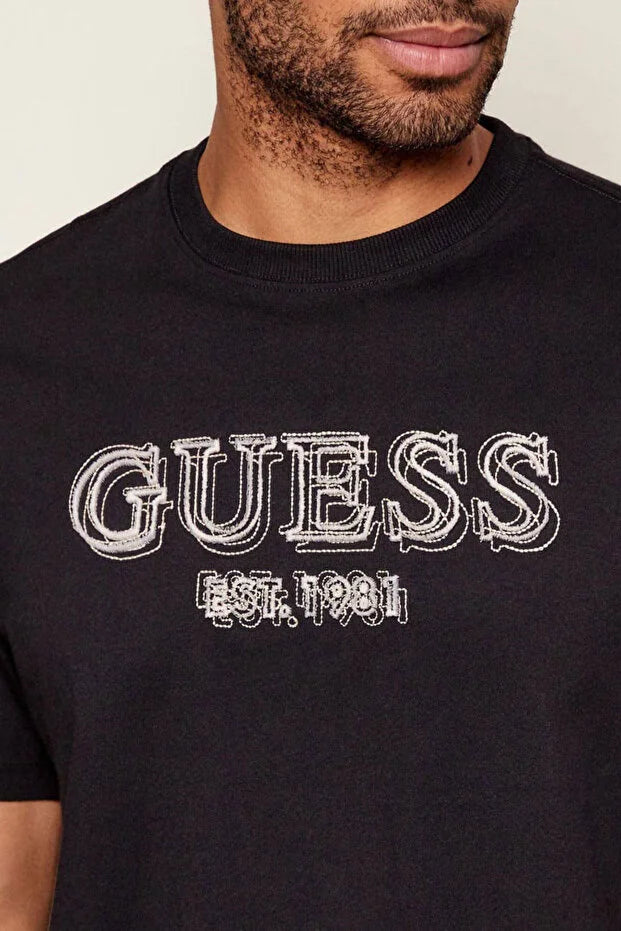 GUESS Nakışlı Logo Tişört  M6RI22K8FQ4