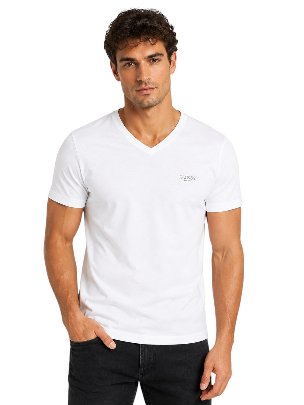 GUESS V Yaka Erkek T-Shirt M6YI32K3735