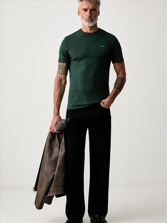GUESS Textured Erkek Slim Fit T-Shirt M6YI48K4234