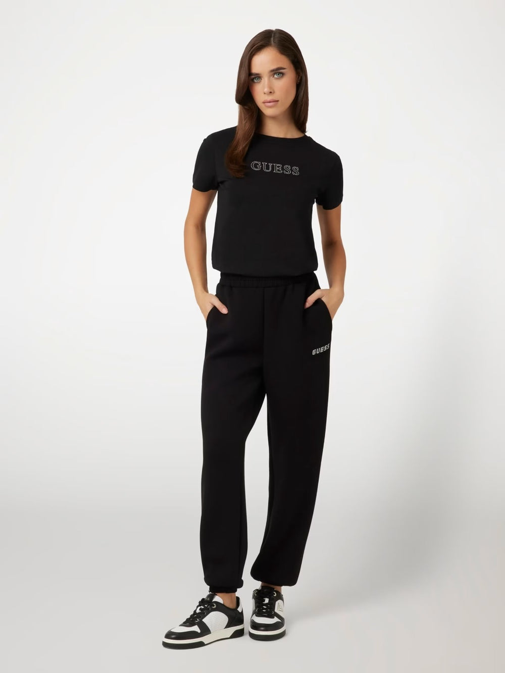 GUESS Rhinestones Logolu Tişört V3BI11J1314