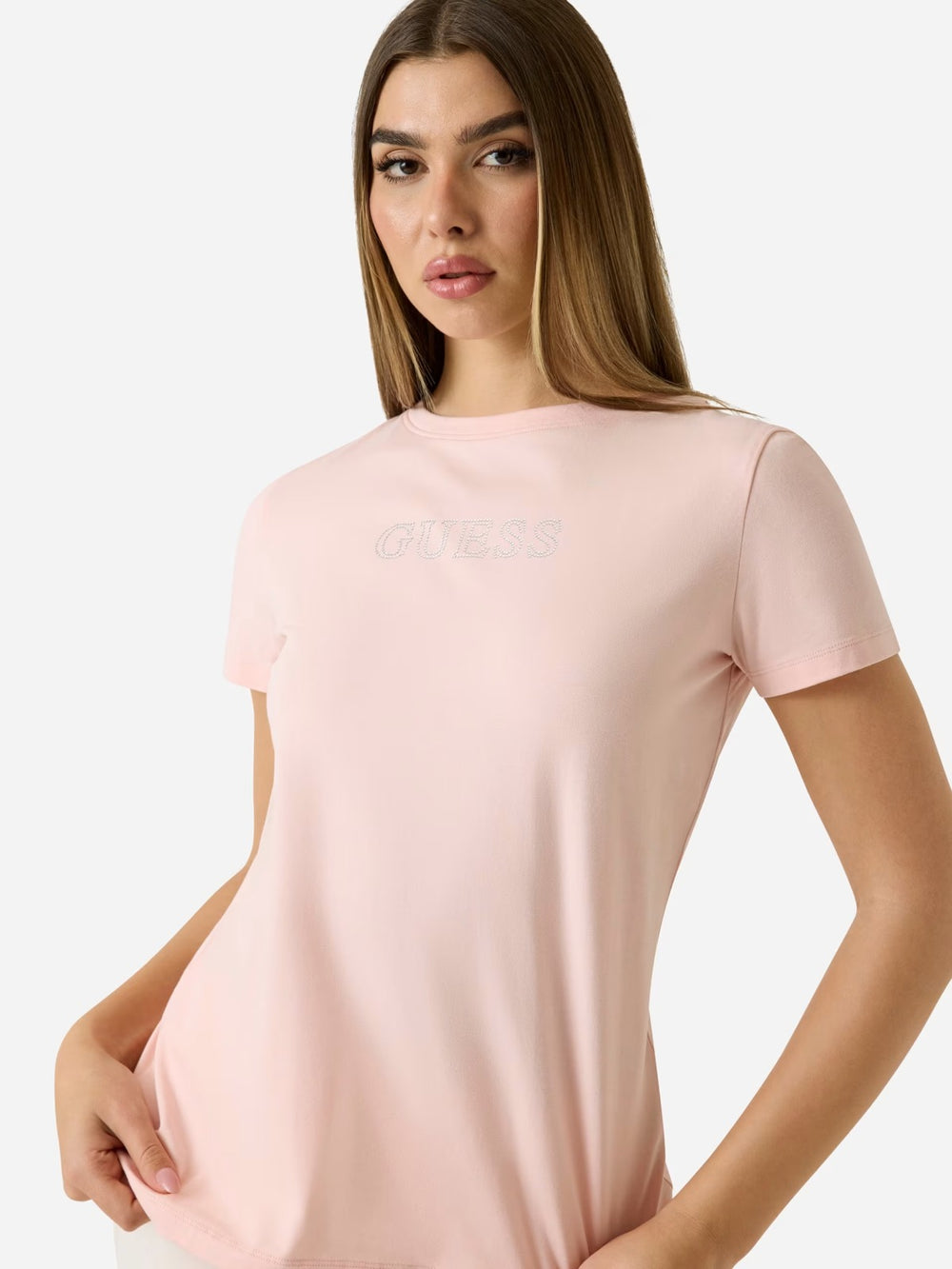 GUESS Rhinestones Logolu Tişört V3BI11J1314