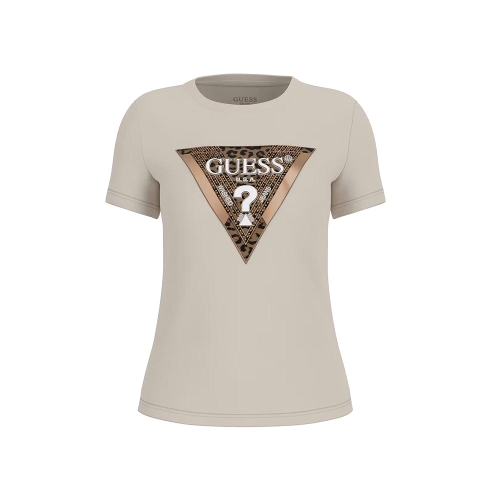 GUESS  Leo Kadın Siyah Slim Fit T-Shirt W5BI28J1314